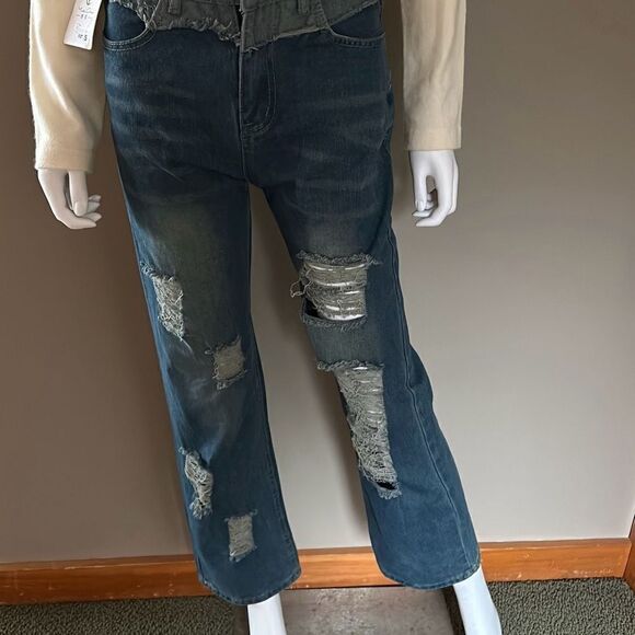 Distressed Grunge Jeans Small NWT - Picture 1 of 6